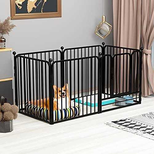 PEIPOOS Dog Panel Pet Playpen Pen Bunny Fence Indoor Outdoor Fence Playpen Heavy Duty Exercise Pen Dog Crate Cage Kennel - Pet Supplies online store