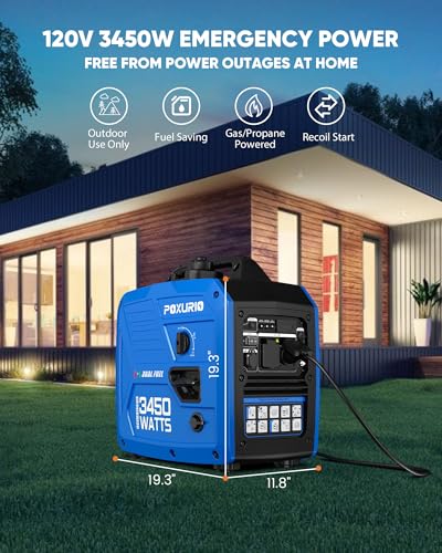 4000 Watt Inverter Generator, 120V Gas Powered Generator Super Quiet, RV Ready/EPA for RV, Camping and Home