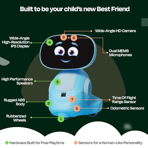 Miko 3 AI Robot for Kids – Smart Educational & STEAM Learning Robot with Interactive Apps, Games, Stories & Activities for Girls & Boys Ages 5–10 | Red