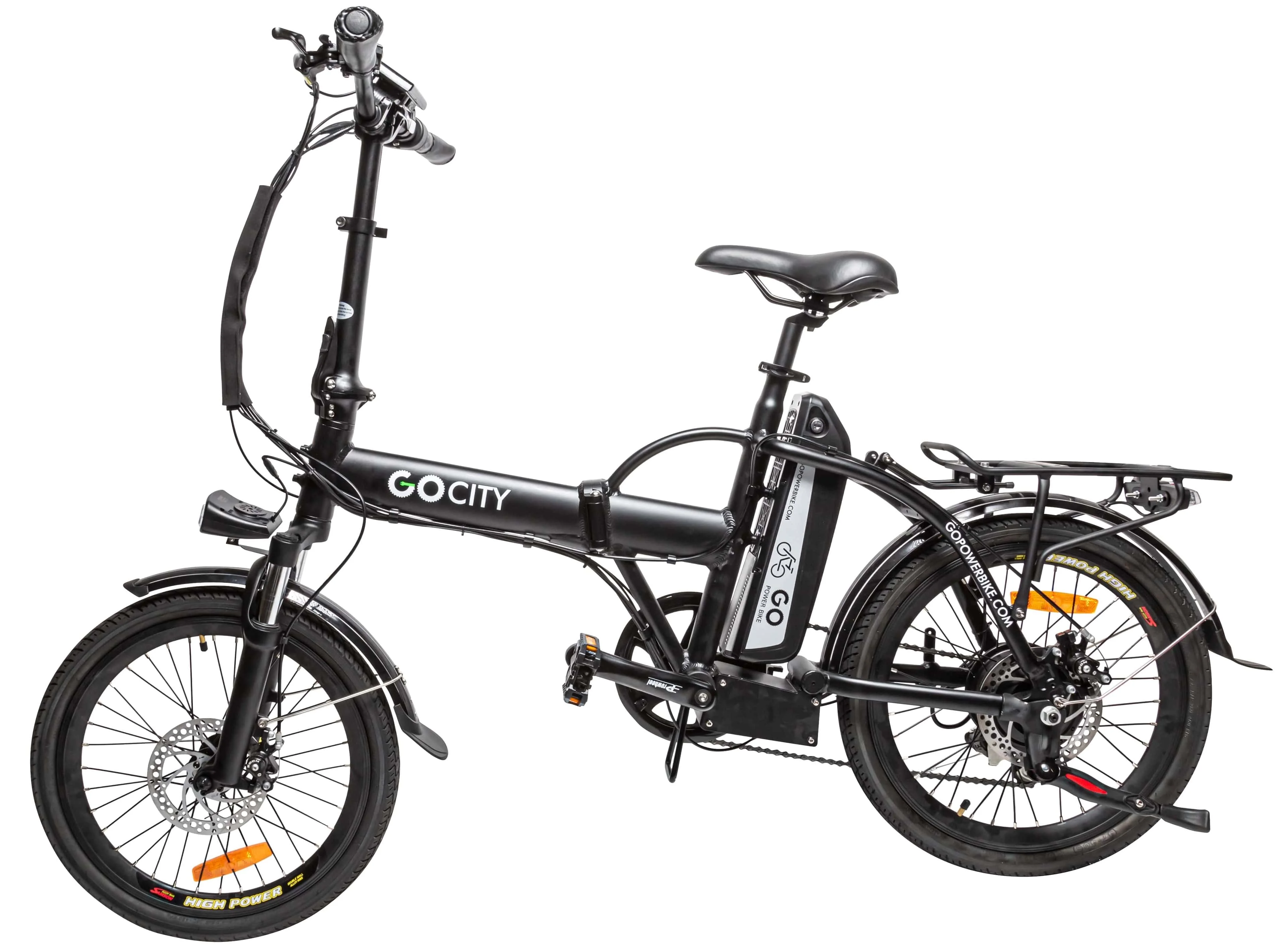 GoPower GoCity 500W Foldable Electric Bike for Adults, up to 36 Miles, 20 MPH, LCD Display, E-Bike