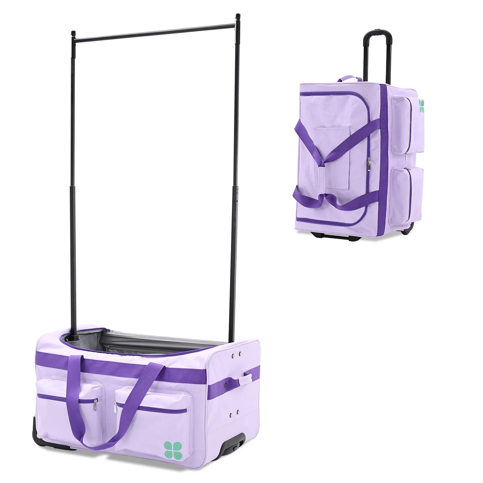 SLSY Dance Bag with Garment Rack - 28" Competition Duffle Bag - Rolling Garment Bag with Wheels - Ideal Costume Suitcase for Dancers Livestreamer Athletes - Large Capacity Enhanced Stability - Curated Treasures Market