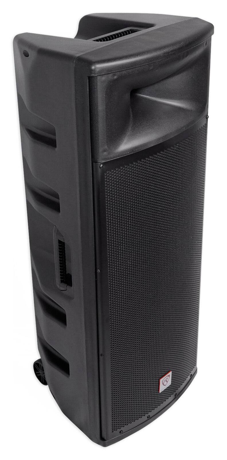 Pair Rockville SPGN254 Dual 15 3000W 4-Ohm Passive DJ PA Speaker/ABS Cabinet