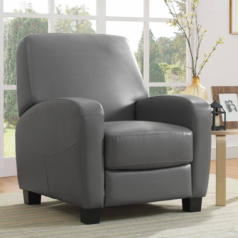 Mainstays Faux Leather Home Theater Recliner Black