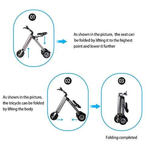 TopMate ES31 Electric Scooter Mini Foldable Tricycle Weight 14kg with 3 Gears Speed and 3 Shock Absorbers | Suitable for Travel