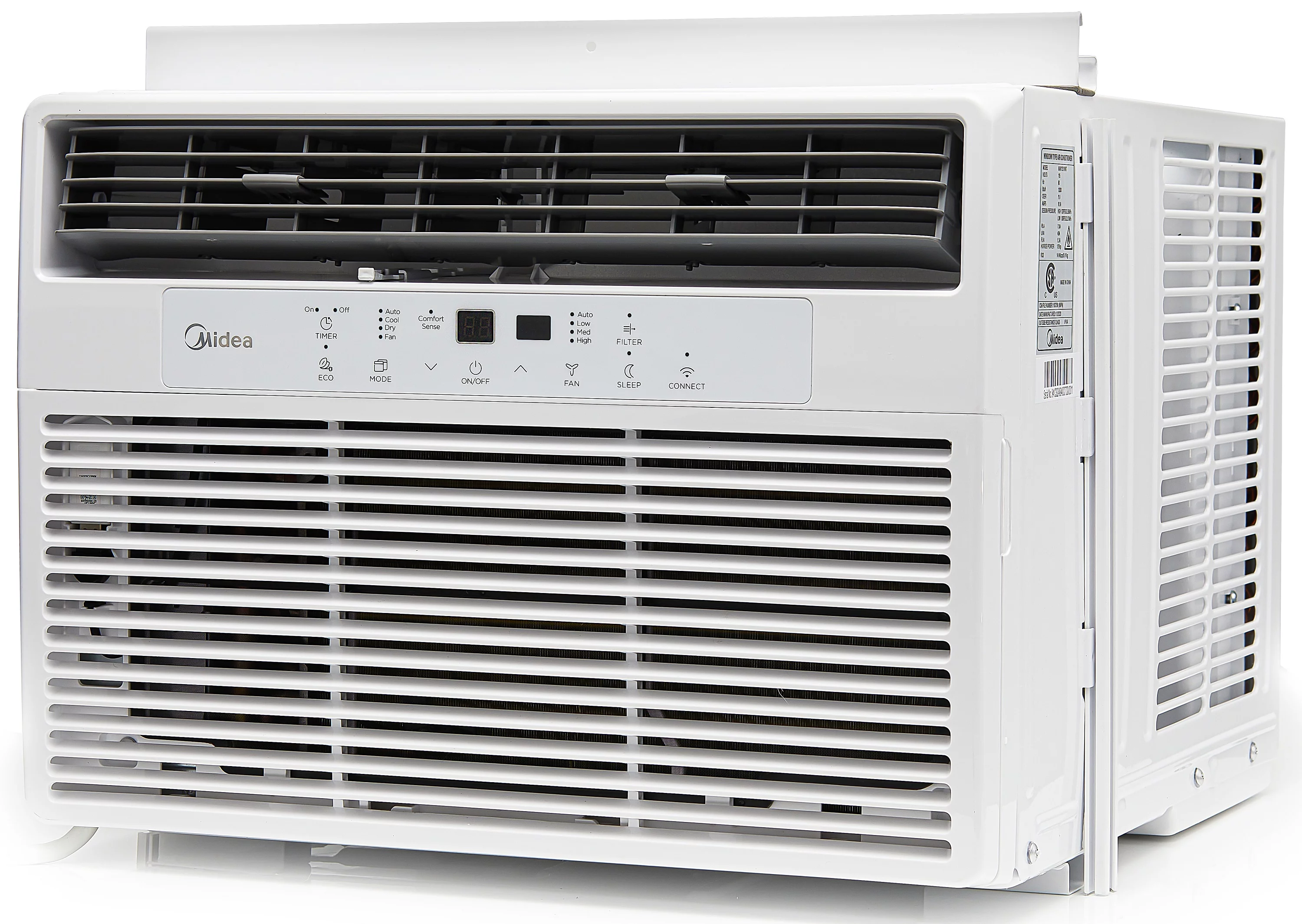 Midea 12,000 BTU 115V Smart Window Air Conditioner with ComfortSense Remote, Cools up to 550 Sq. Ft., White, MAW12S1WWT