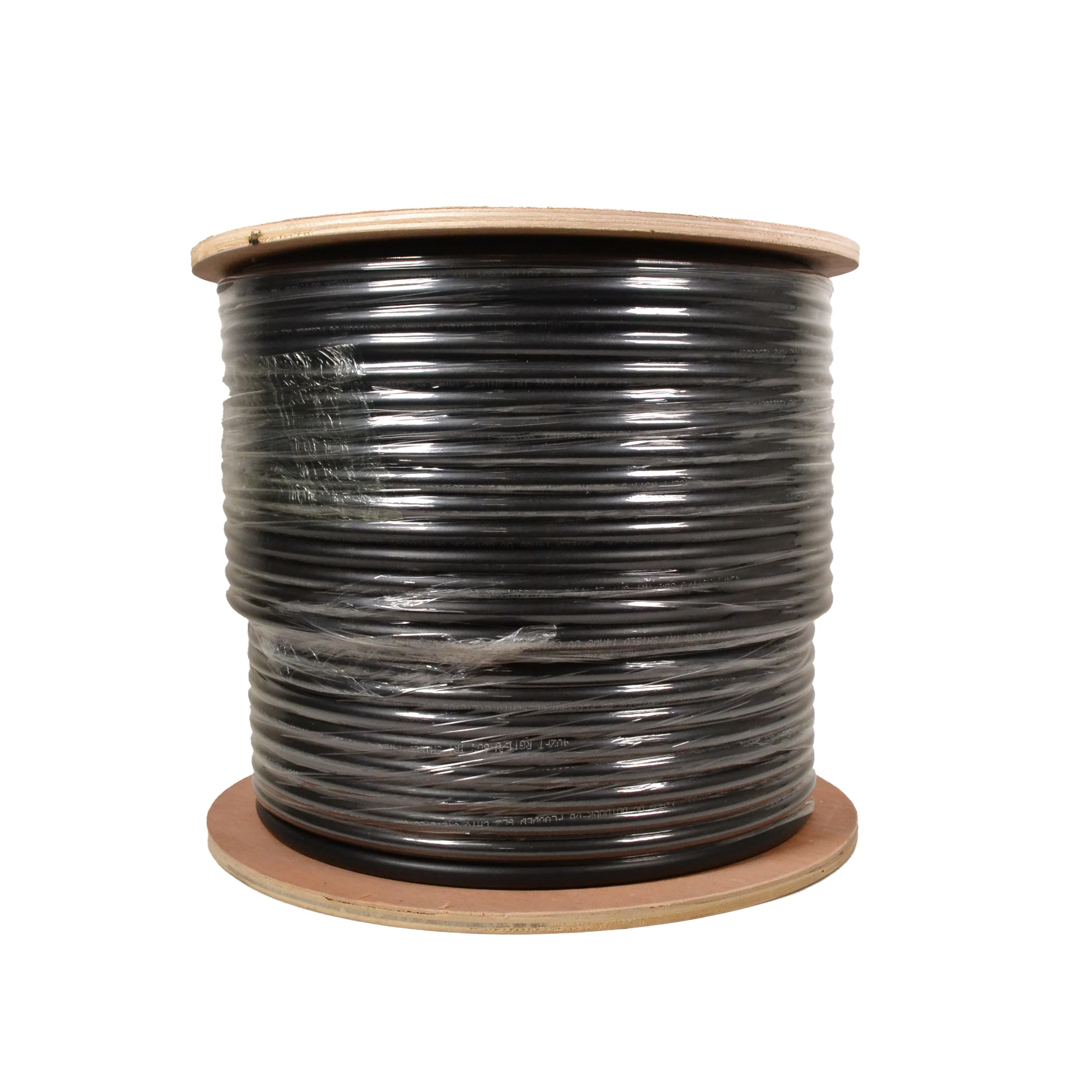 RG11 Coaxial Cable Tri Shield 14AWG Outdoor/Direct Burial Gel Flooded/ Underground Gel flooded Weather Resistant 1000ft Black Jacket