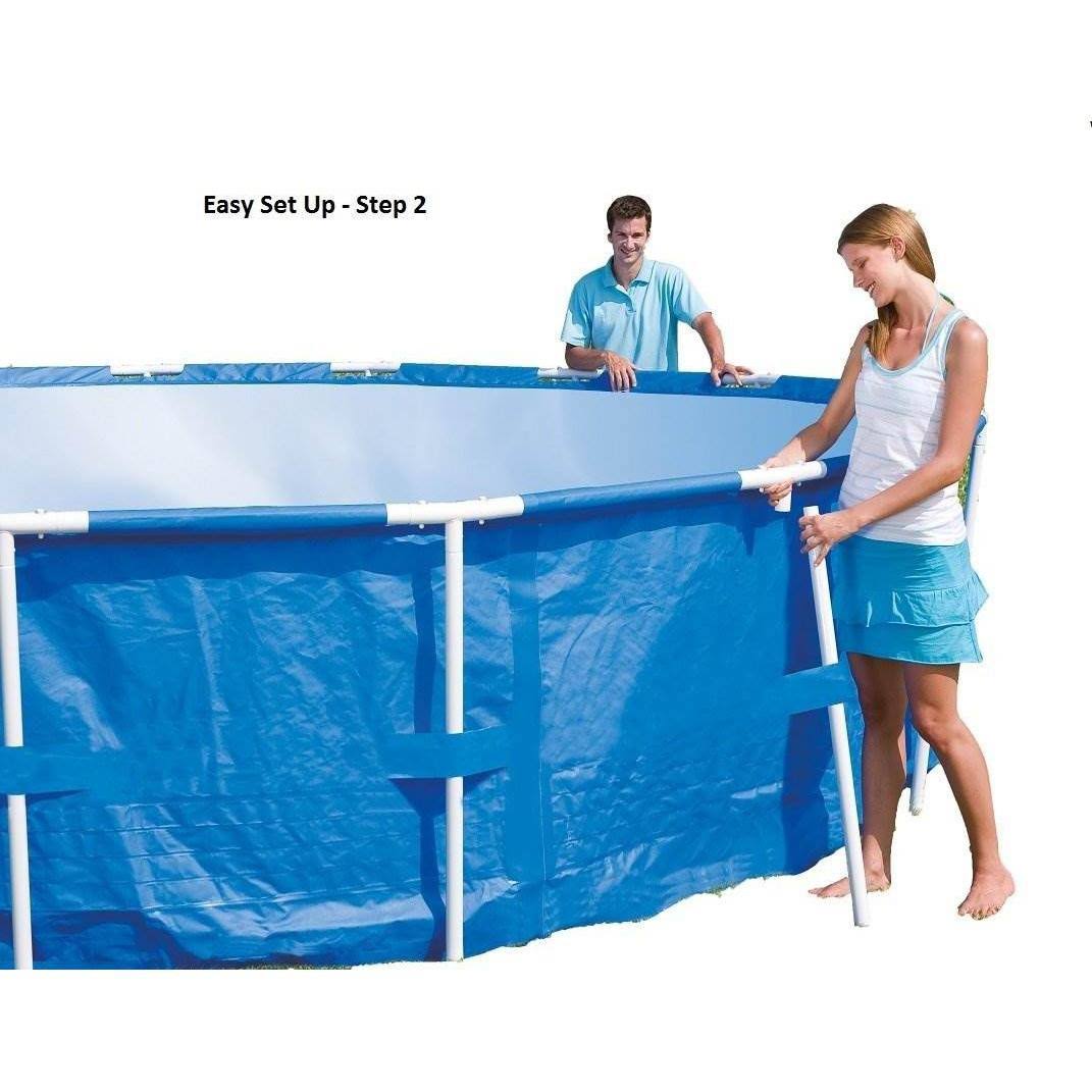 Bestway 15ft x 48in Steel Pro Frame Above Ground Pool w/Cartridge Filter Pump