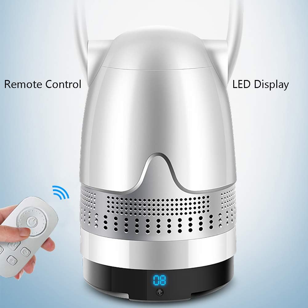 8 Speeds Timing Desktop Tower Fan,Quiet Home Mute Fan,Remote Control Safety Bladeless Fan,Negative Ions Air Cleaner Air Cooler A 32inch