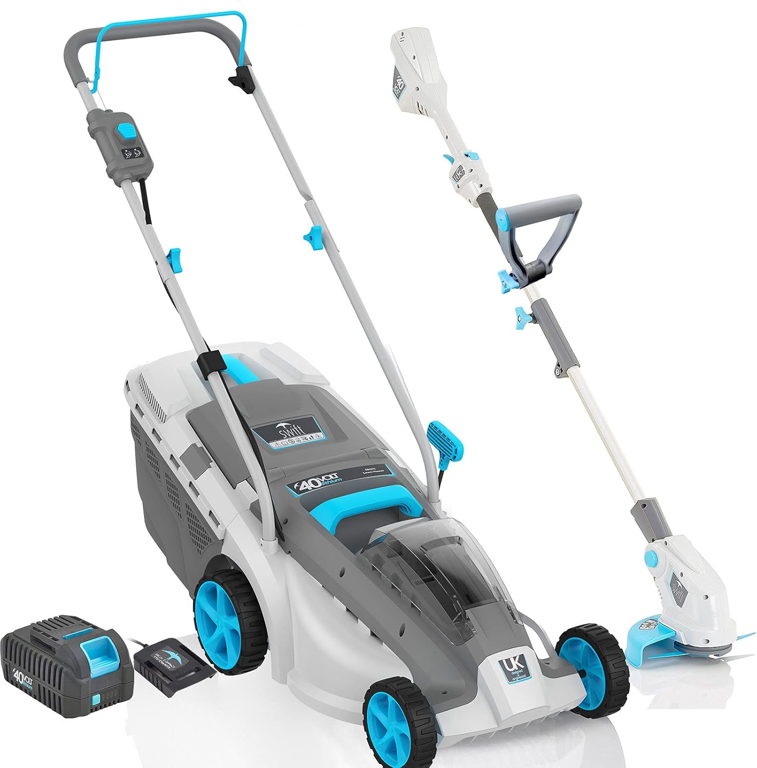 Cordless Lawn Mower, 18 Inch Lightweight Lawn Mower, 40V Lithium-ion Lawnmower w/Brushless Motor, 5 Cutting Heights Adjustable -Low Noise 2 in 1 Push Mower