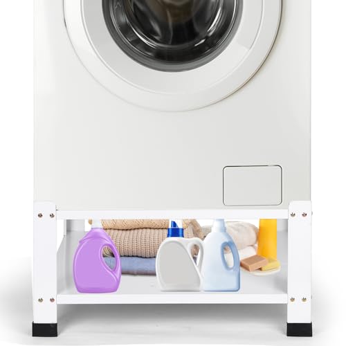 Olasme Laundry Pedestal 28" Wide Upgraded Washer and Dryer Stand Pedestals, Universal Fit 700lbs Capacity, Metal Washing Machine Dryer Base Platform, 14" Height