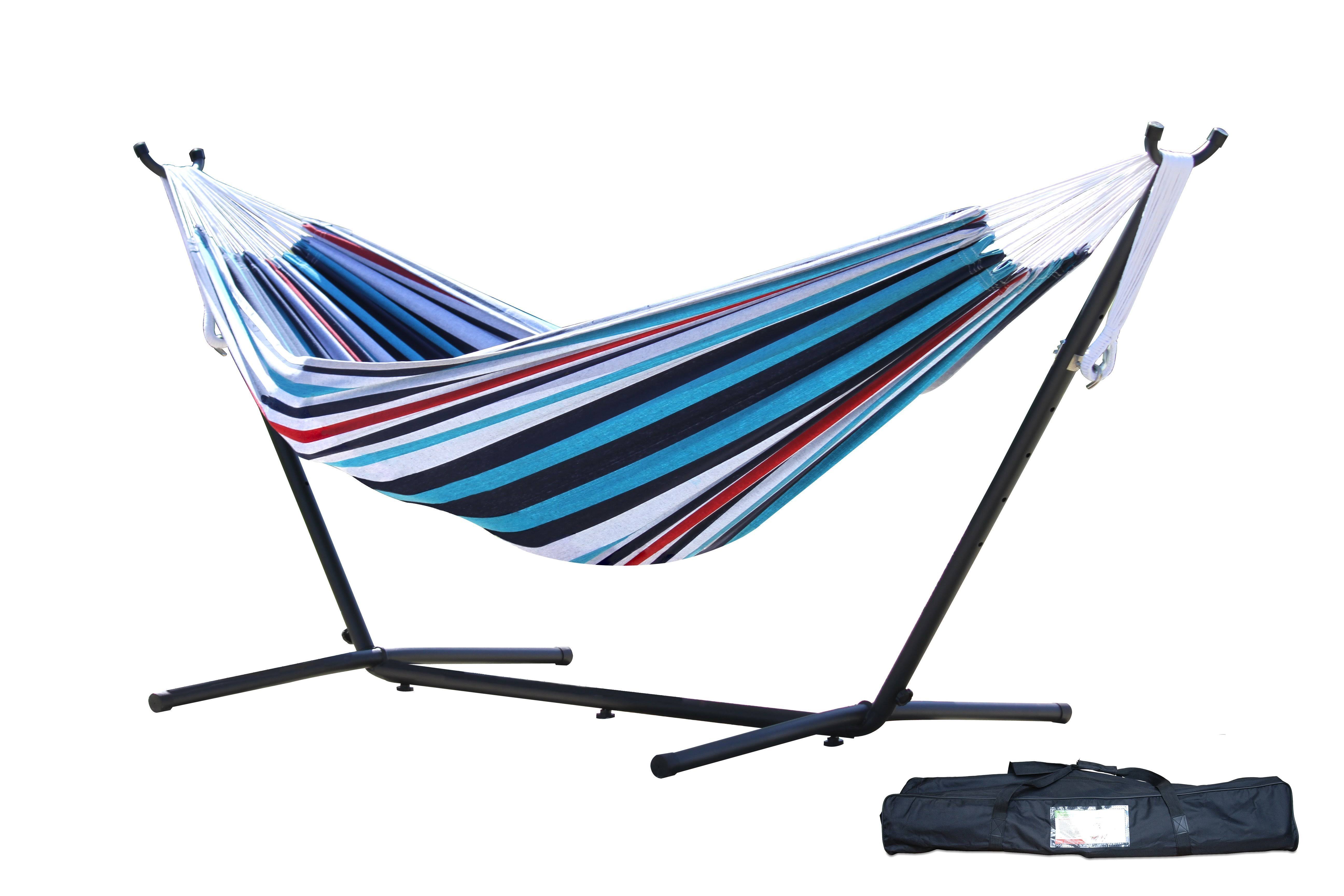 Vivere 9 ft. Double Hammock with Stand: Oasis