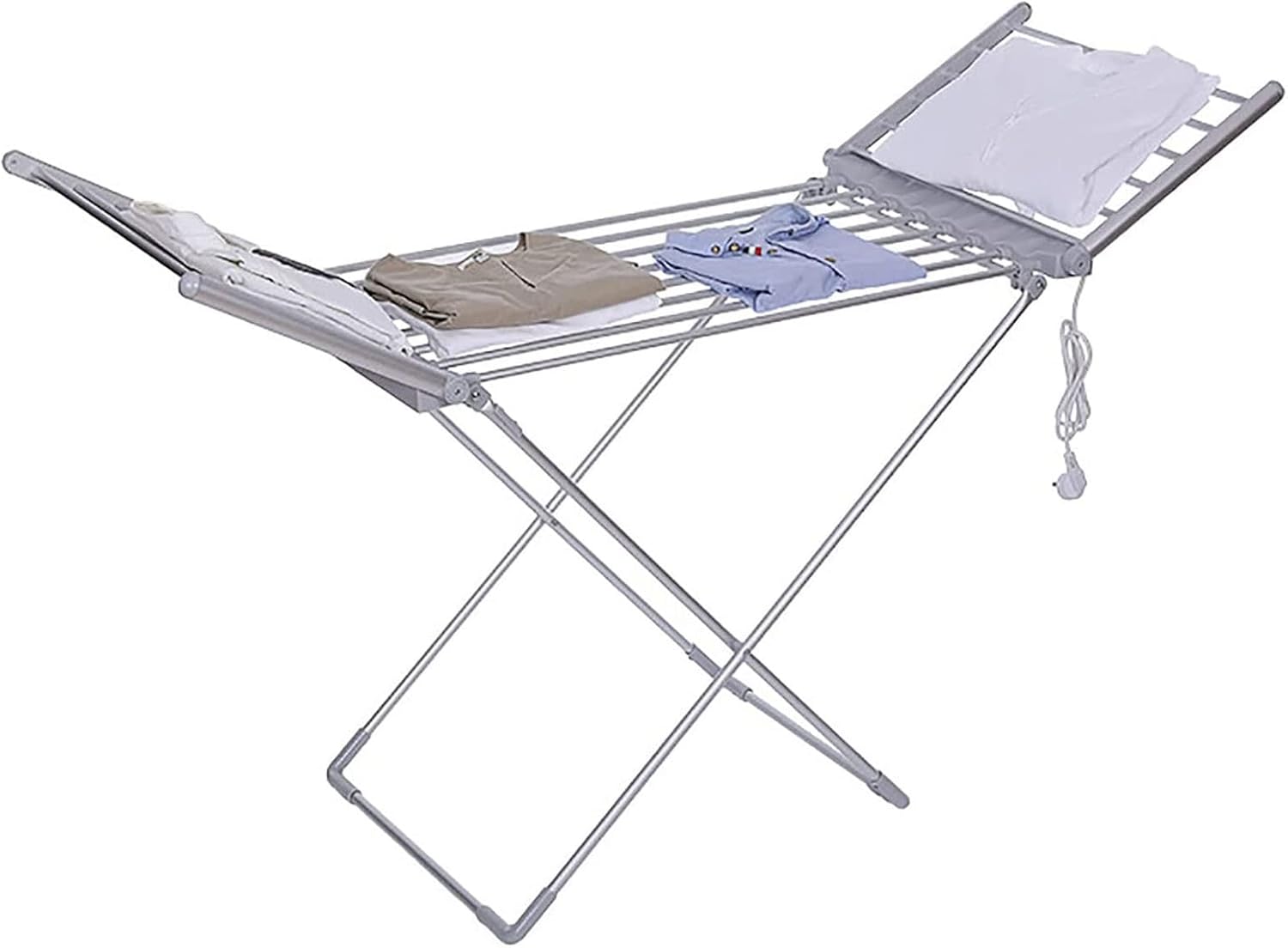 Electric Heated Clothes Dryer Airer,Portable Clothes Airer with Wings, Collapsible Light Weight Clothes Dryer Energy Efficient Indoor Airer