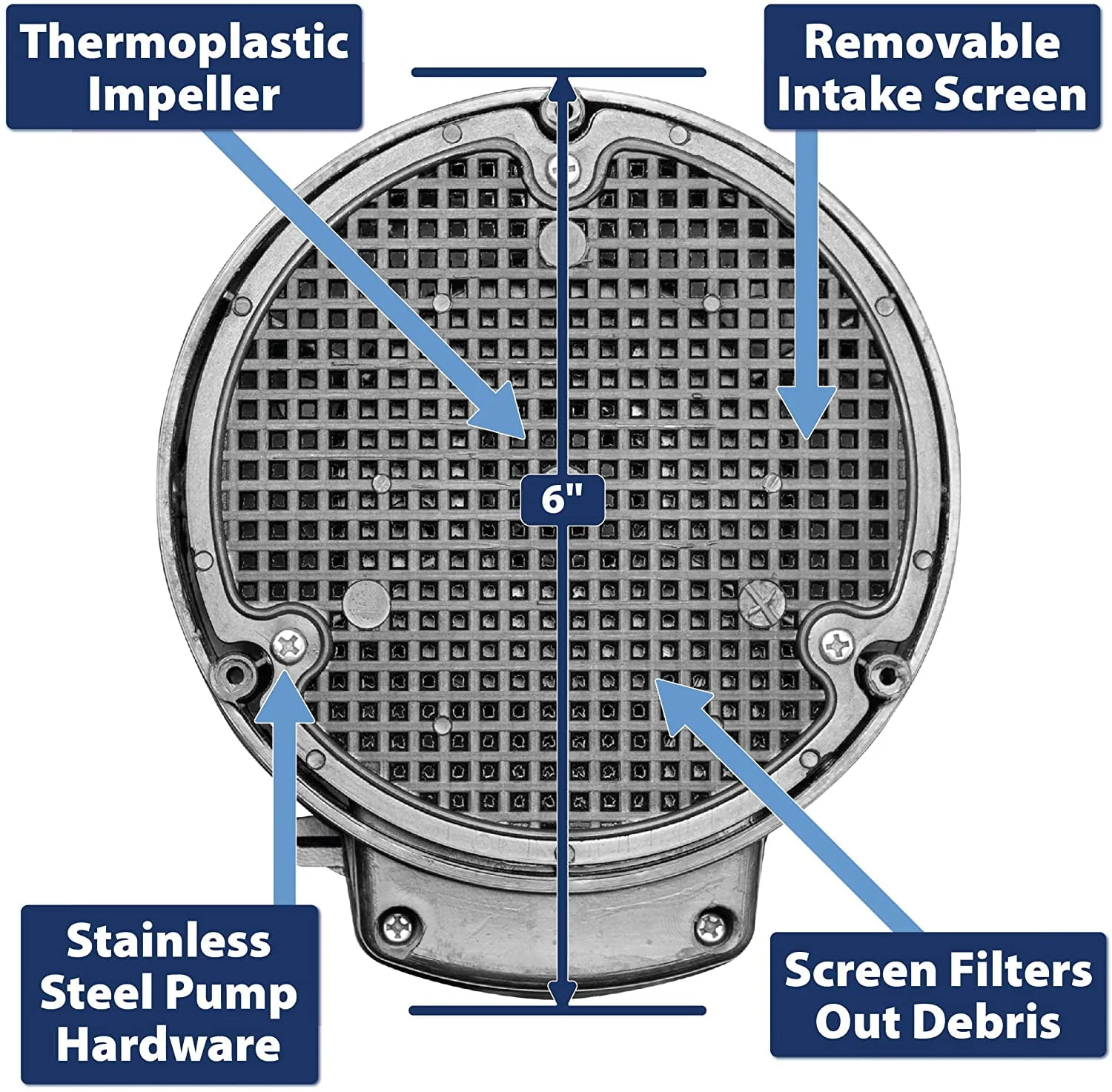 Superior Pump 91025 1/5 HP Thermoplastic Submersible Utility Pump with 10-Foot Cord