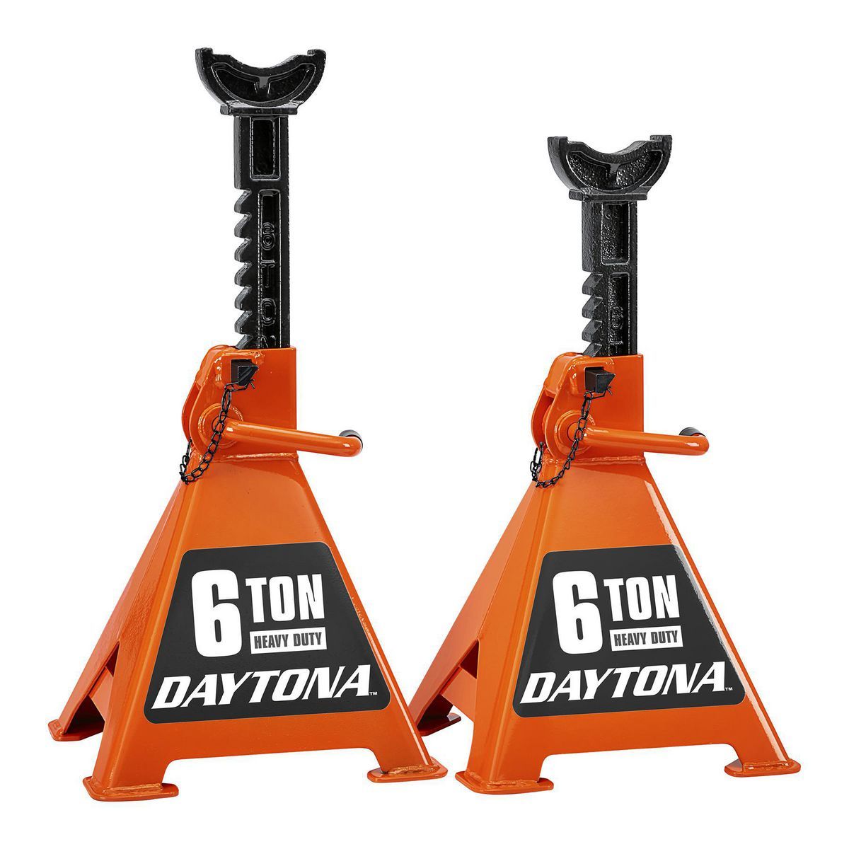 DAYTONA 6 Ton Heavy Duty Ratcheting Jack Stands, Slate Gray