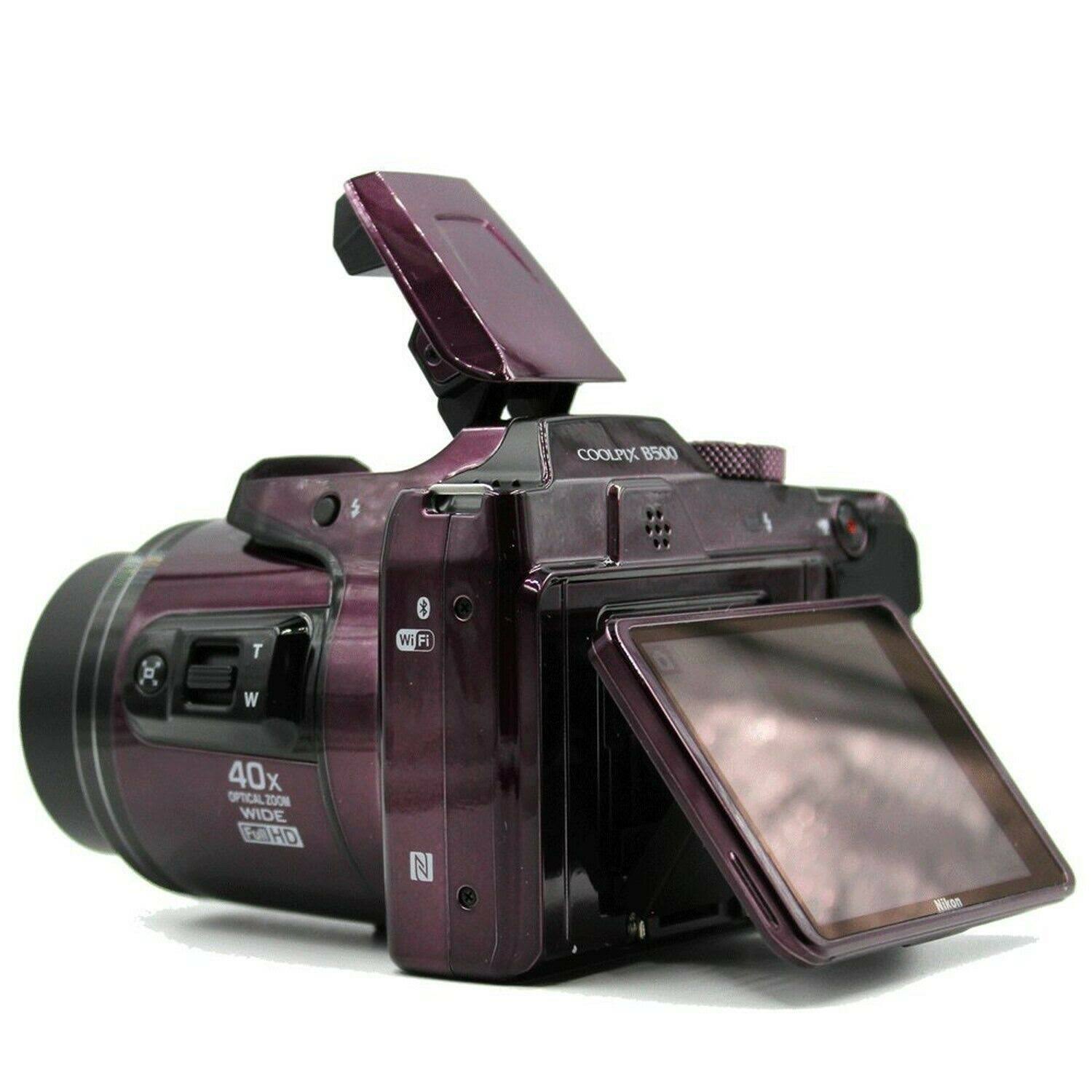 Coolpix B500 16.0-Megapixel Digital Camera - Plum, Purple