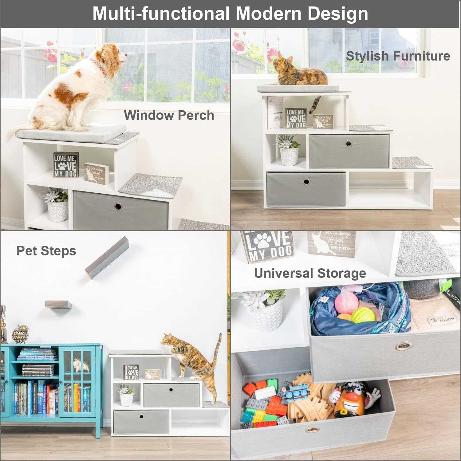 PetFusion Pet Step Window Perch Bookshelf - Pet Supplies online store