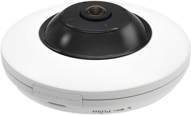 5 MP Fisheye Dome POE IP Camera, 1.05mm Fixed Lens, 360° Fisheye View, Audio in/Out Interface, Built-in Micro SD Slot, POE.