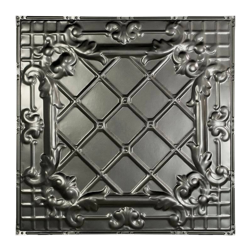 Great Lakes Tin Sample - Toledo Glue-Up Ceiling Tile in Argento