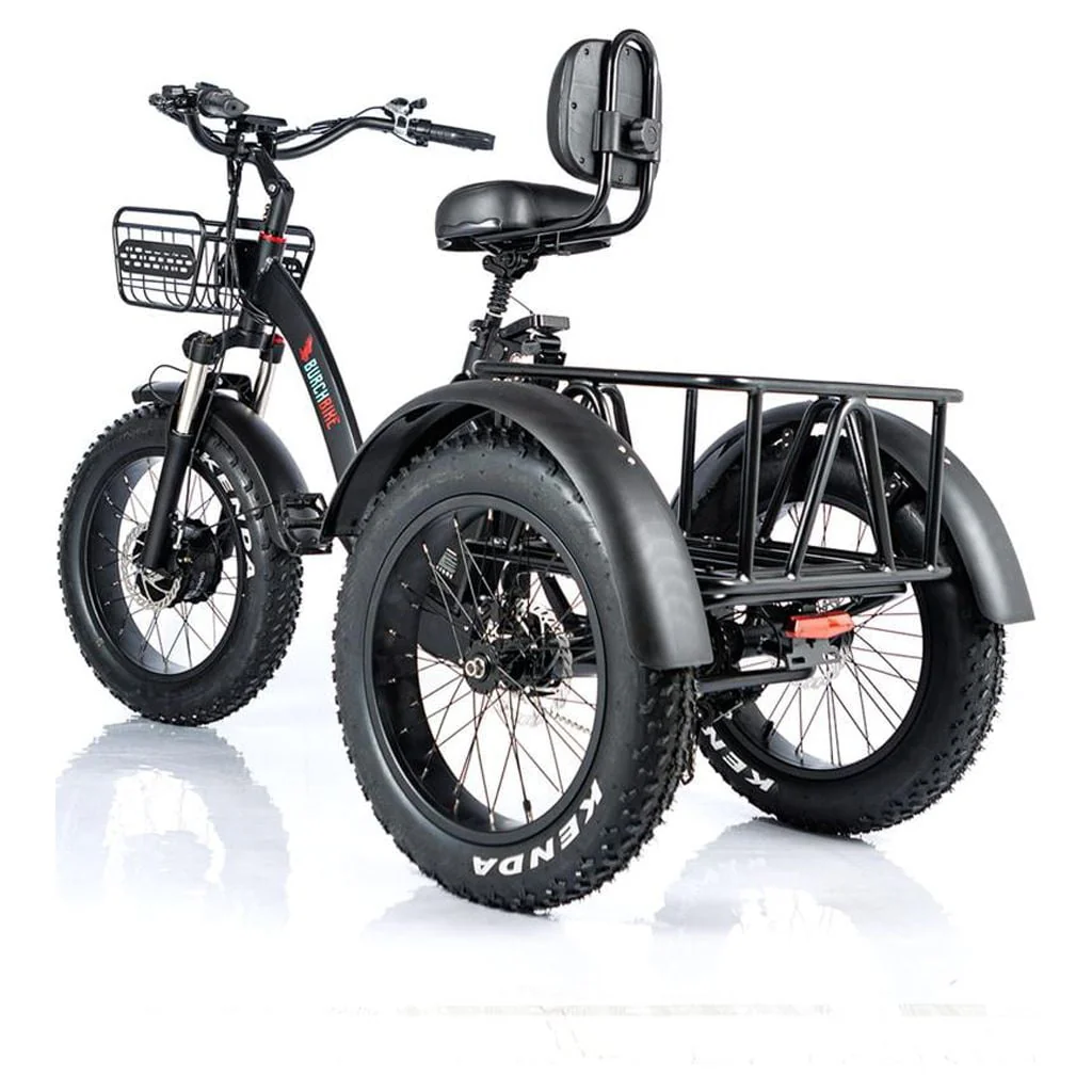 Culver Mobility - Pro Electric Tricycle 24 Inch Fat Tire Electric Trike 3 Wheel 48V 500W Electric Bike Rear Basket Cargo