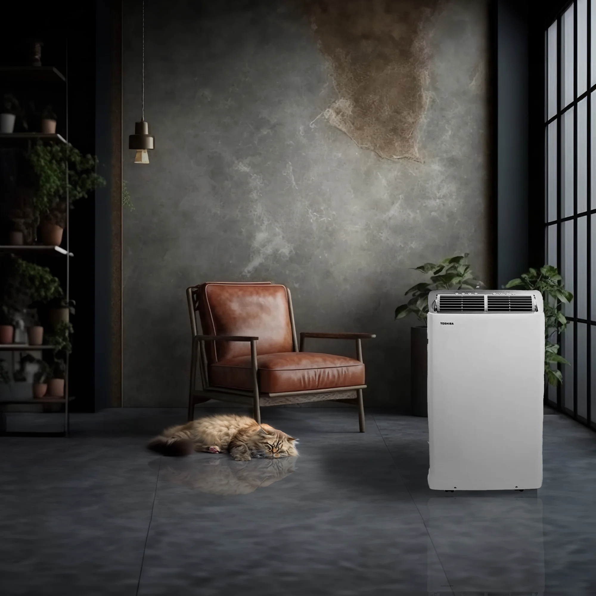 Toshiba Smart Inverter Portable Air Conditioner with Hose in Hose Design