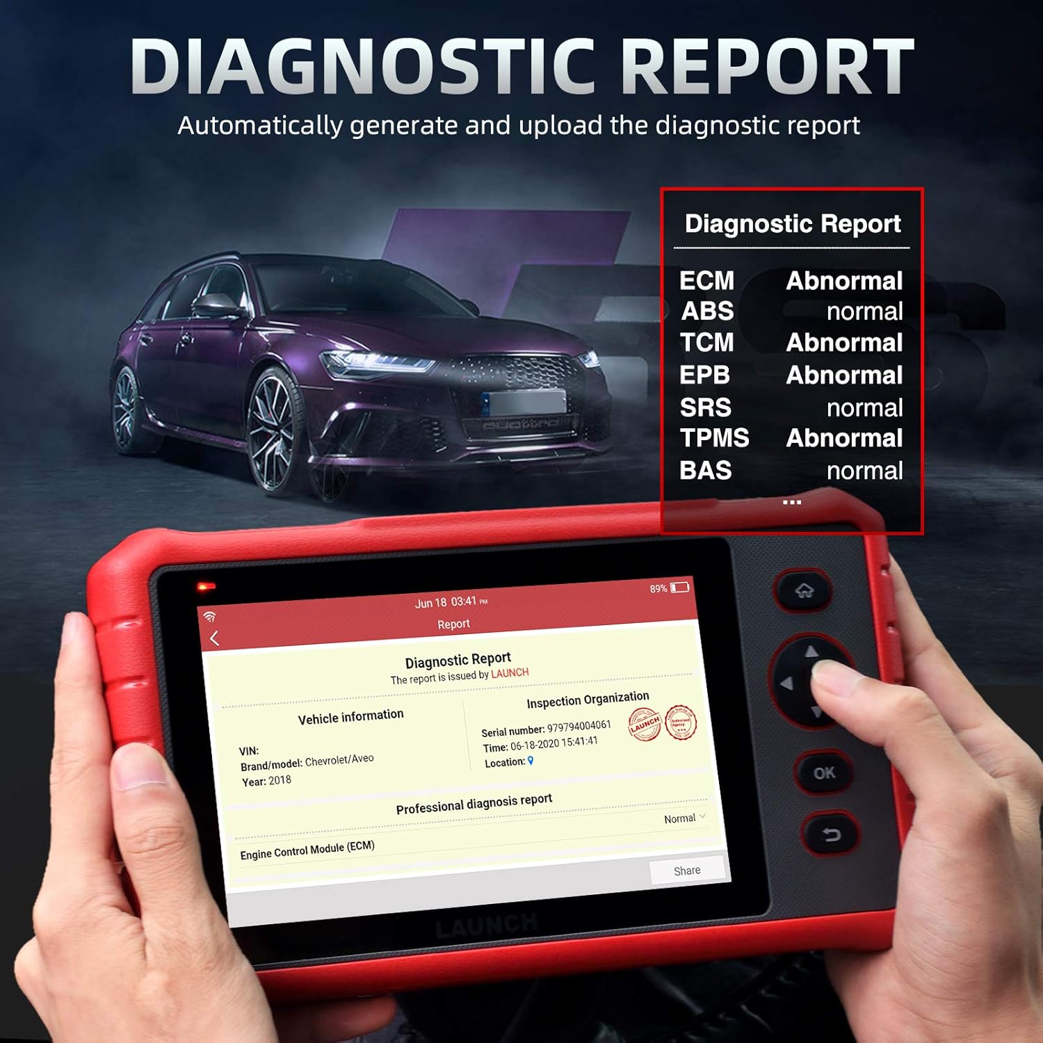 LAUNCH OBD2 Scanner CRP909X, 2022 New OE-Level Full System Scan Tool, 26 Reset Services Car Diagnostic Scanner, ABS Bleeding Injector Coding IMMO, Auto VIN, One-Click Free Update, TPMS Tool as Gift