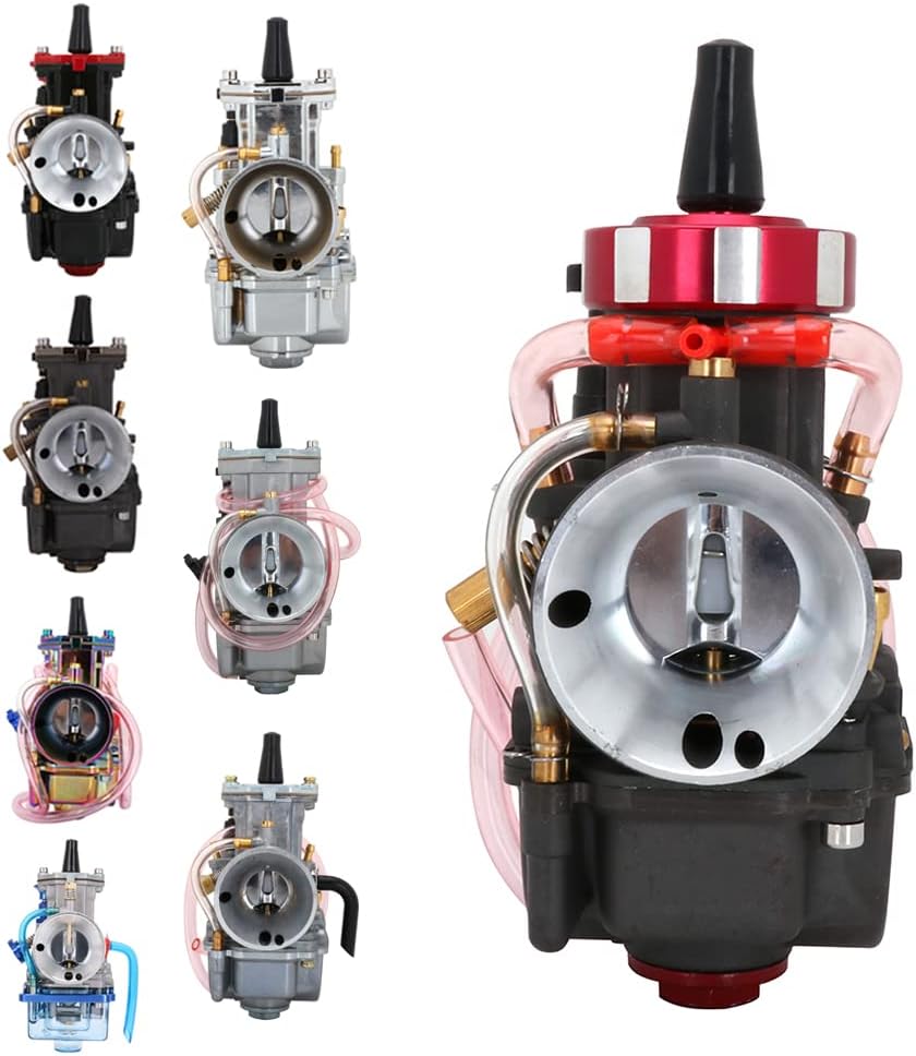 PWK 32mm Carburetor Motorcycle Power Jet Carb Racing Performance Universal For 125cc to 200cc Pit Dirt Bike Motocross Enduro On/Off Road ATV Quad Scooter Black