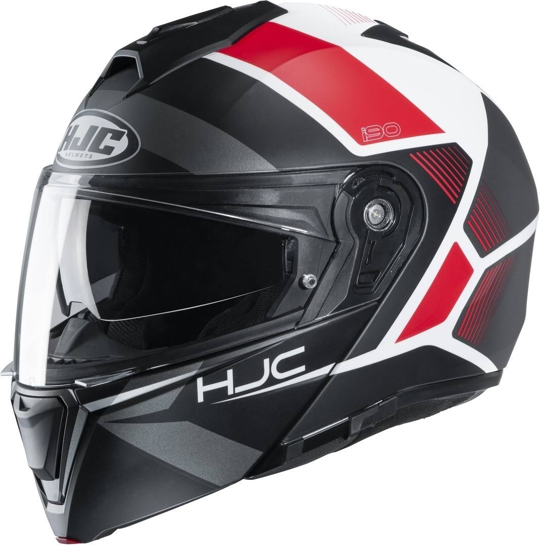 HJC i90 Hollen MC1SF Black Red Modular Helmet Size S