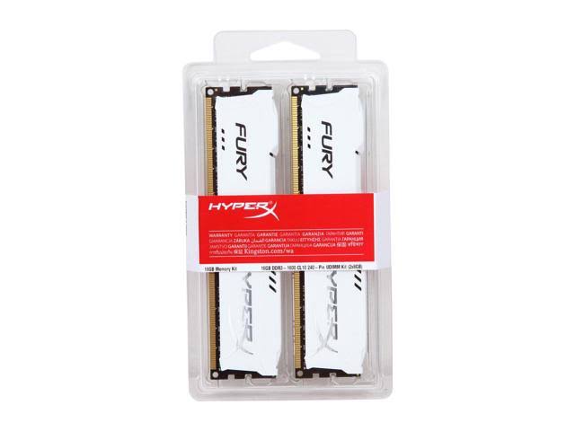 Kingston HyperX Fury Memory White - 16GB Kit (2x8GB) - DDR3 1600Mhz