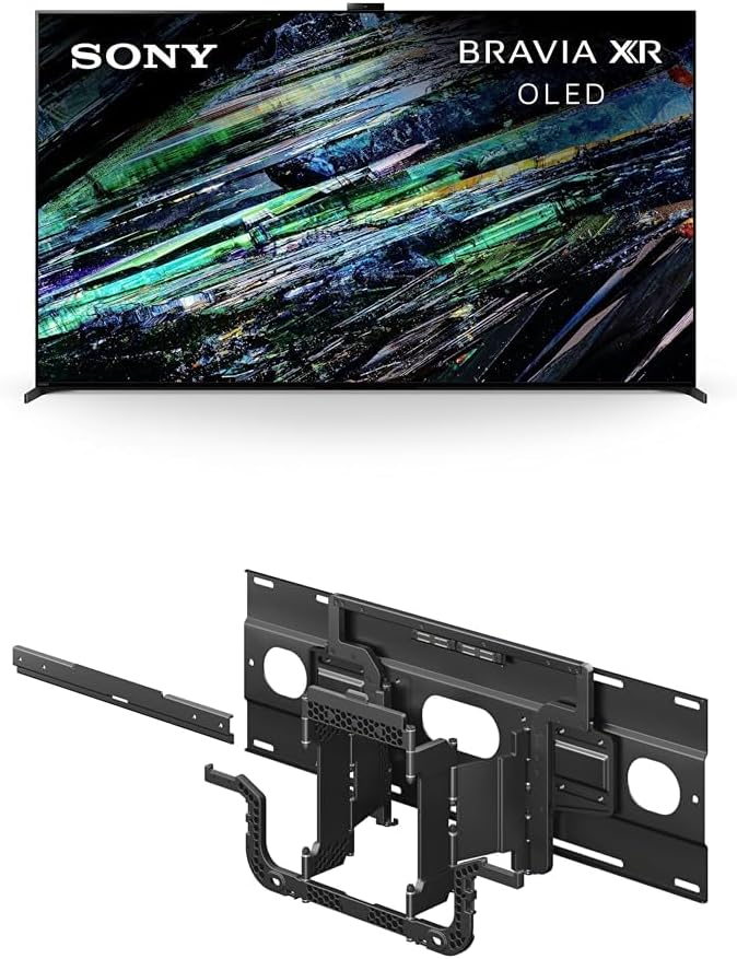 Sony QD-OLED 65 inch BRAVIA XR A95L Series 4K Ultra HD TV: Smart Google TV Ultra-Slim TV Wall Mount Bracket for Select BRAVIA TV's (SU-WL905)