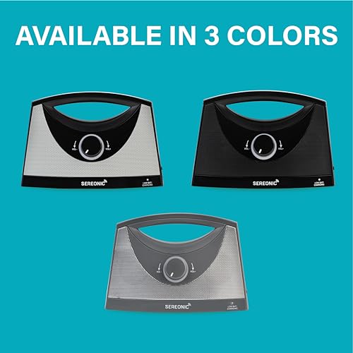 SEREONIC Portable Wireless TV Speakers for Smart TV - Ideal for TV Watching Without The Blaring Volume - Wireless Speakers for TV Designed for Hard of Hearing, Elderly, and Seniors - 100ft Range