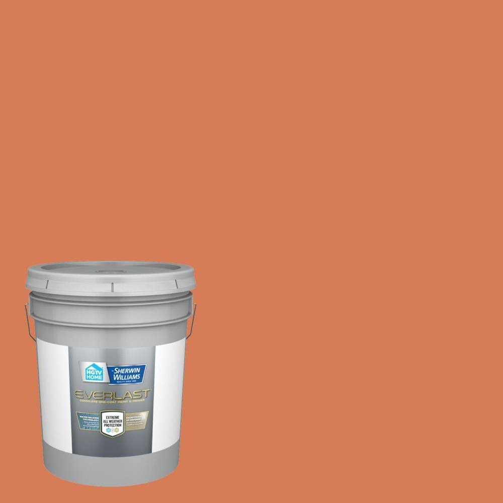 HGTV Home by Sherwin-Williams Everlast Satin Emberglow Hgsw1104 Exterior Paint (5-Gallon) | HGSW1104-833039