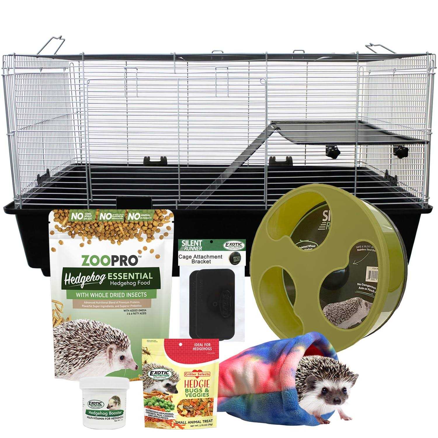 Exotic Nutrition Hedgehog Home &amp; Starter Package Includes Durable Cage - Pet Supplies online store