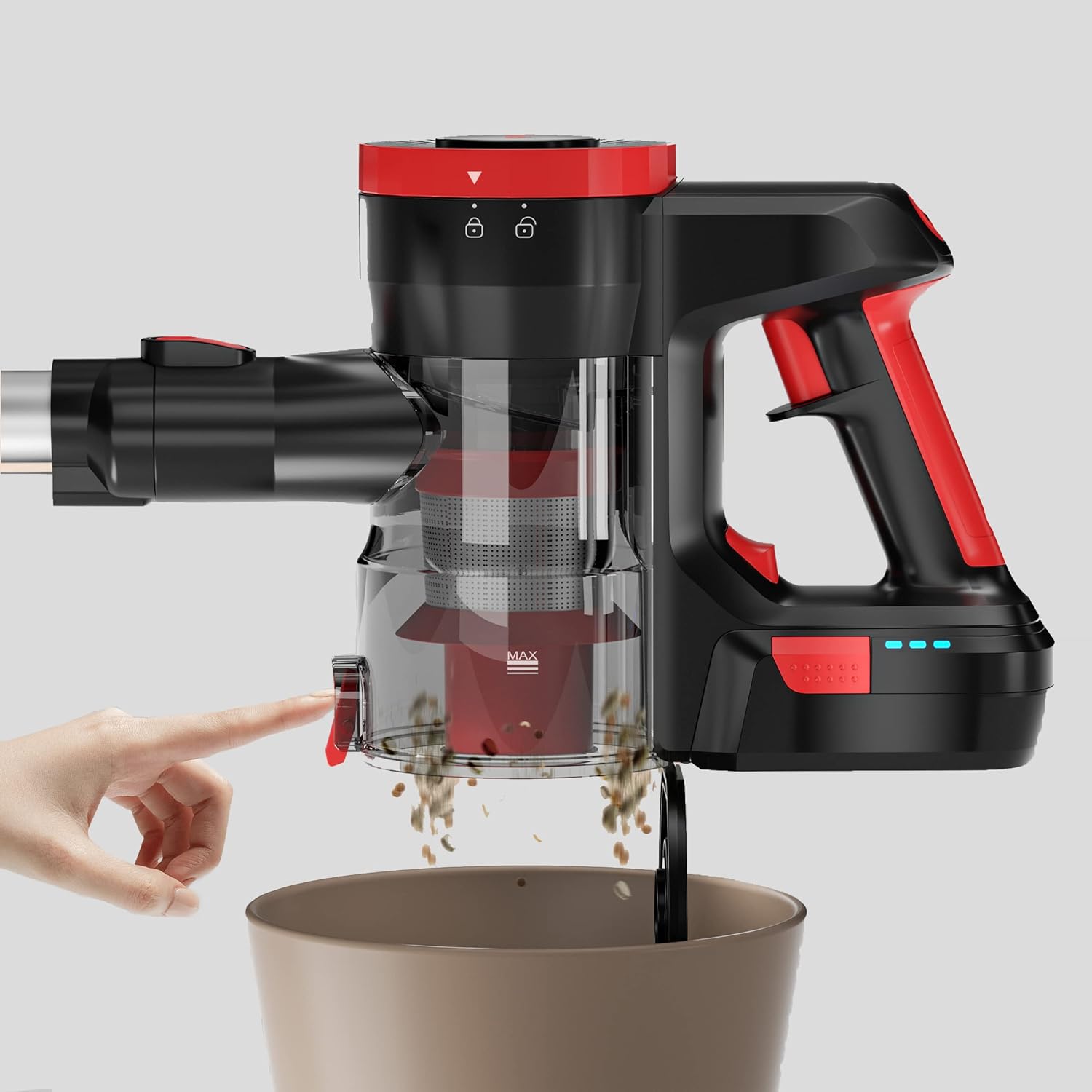 VACLAB Cordless Vacuum Cleaner, 22Kpa Ultra-Powerful Suction, Up to 40 Minutes, Lightweight Stick Vac with High Torque LED Powerhead for Thin Carpet, Hard Floor, Car & Pet Hair Deep Cleaning - X11PRO