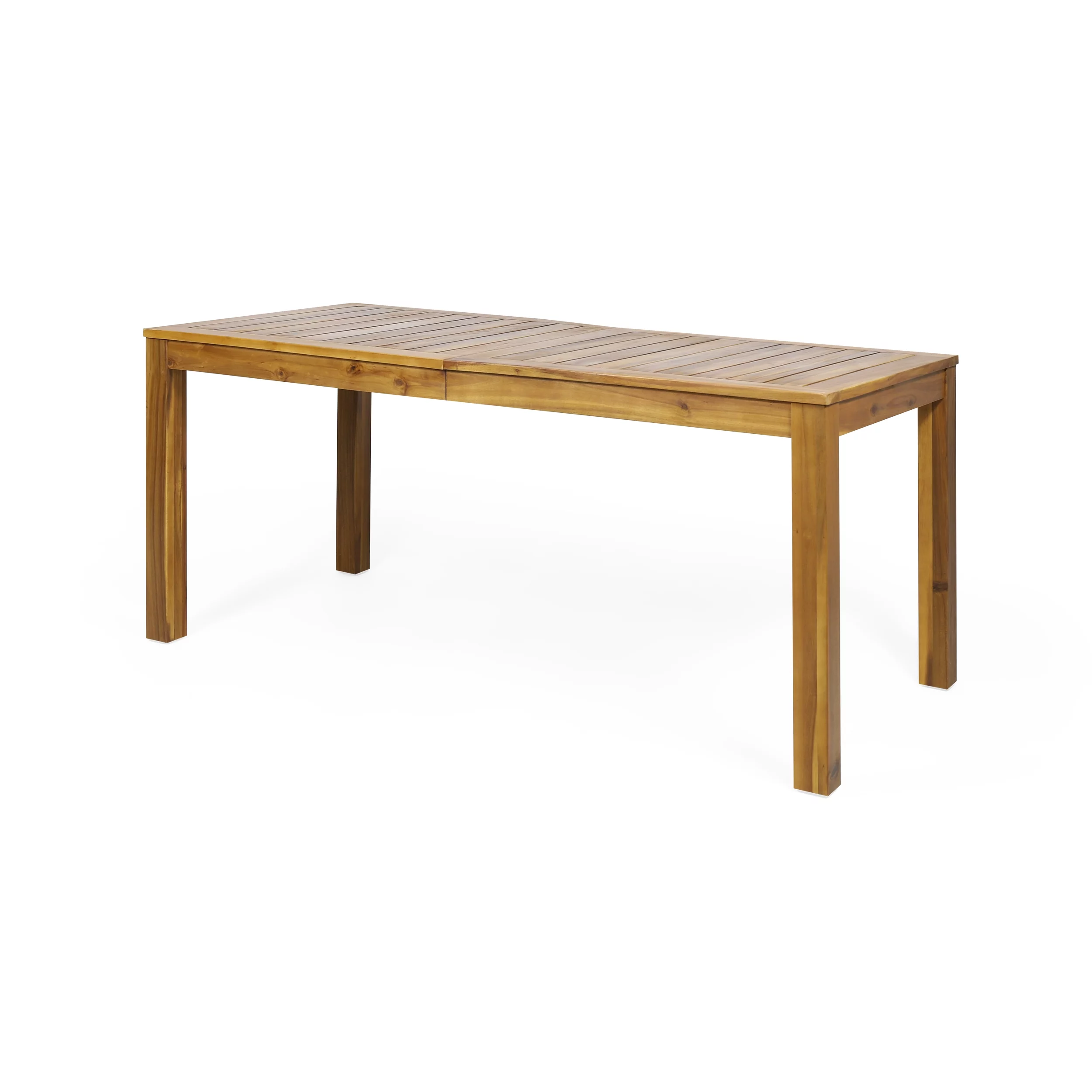 Woven Paths Outdoor Rustic Rectangle Acacia wood Dining Table, Brown