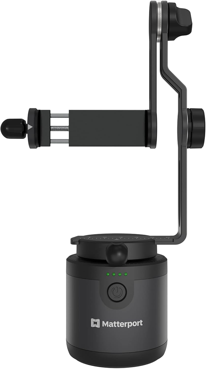 Matterport Axis Gimbal Stabilizer - Motorized Rotating Mount for Professional 3D 360 Photo Scans with Portable and Foldable Tripod