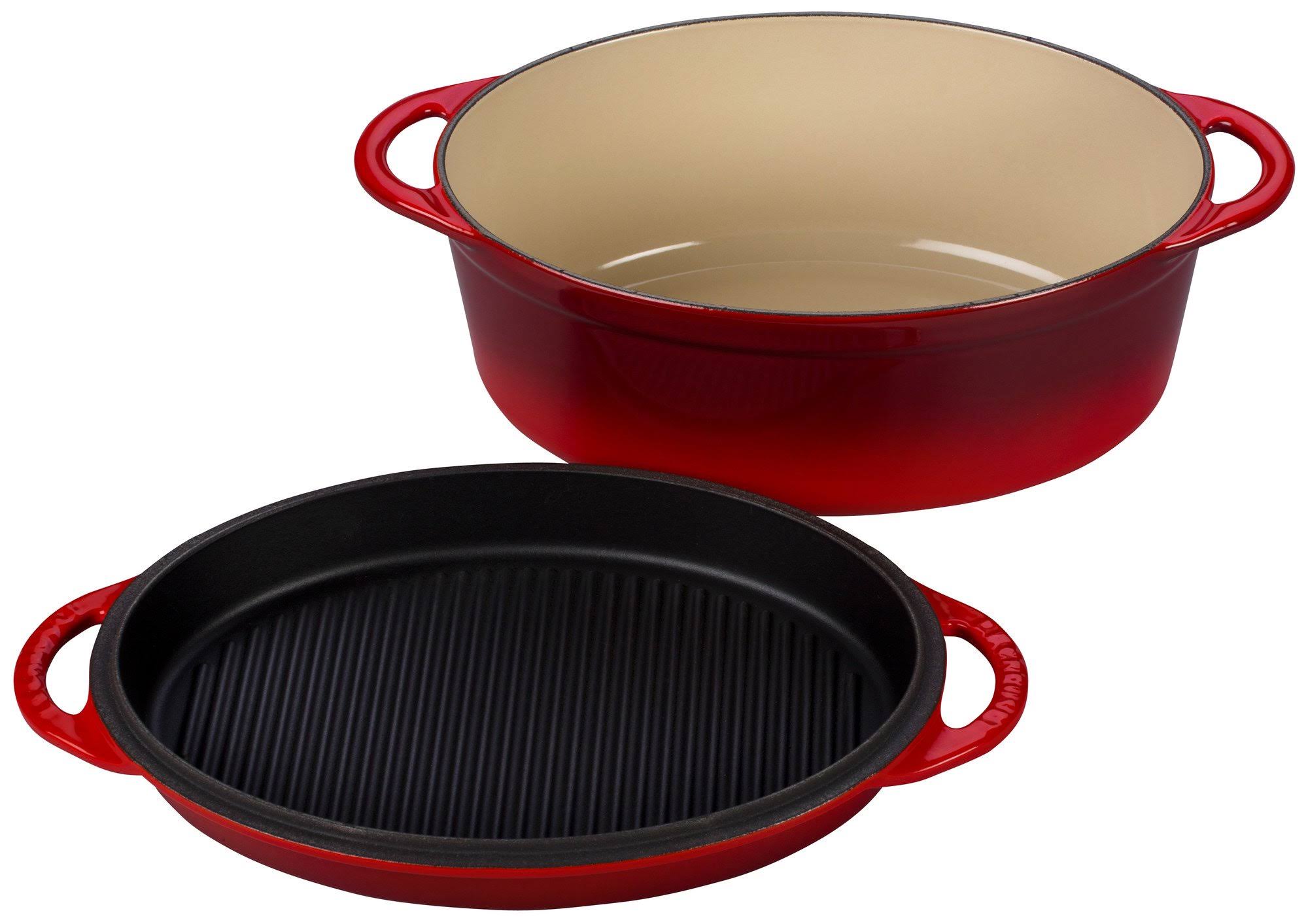 Le Creuset 4.75 qt Oval Cast Iron Dutch Oven, Cerise