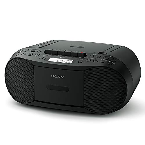 Sony Stereo CD/Cassette Boombox Home Audio Radio, Black (CFDS70BLK)