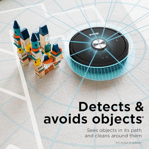 Shark AV752 ION Robot Vacuum, Tri-Brush System, Wifi Connected, 120 Min Runtime, Works with Alexa, Multi Surface Cleaning, White