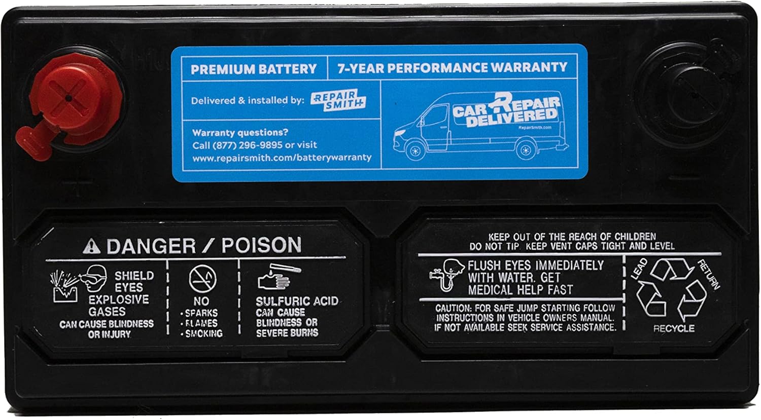 RepairSmith Mobile Mechanic Auto Starting Car Battery 51R - Automotive Parts and Accessories, 500 CCA, 7 Year Warranty