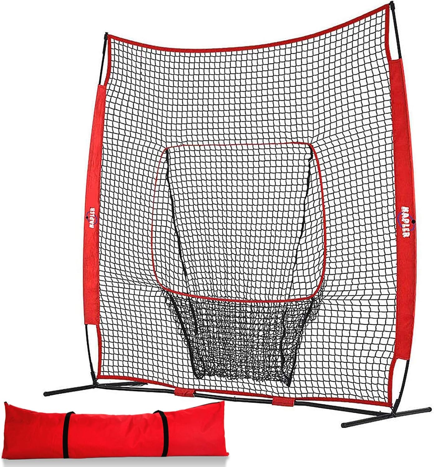 Kapler Hitting Batting Practice Net, 7X7 /8X8 FT Baseball Softball Batting Hitting Pitching Net with Carry Bag, Portable Baseball Softball Net Hitting Pitching Training Equipment.