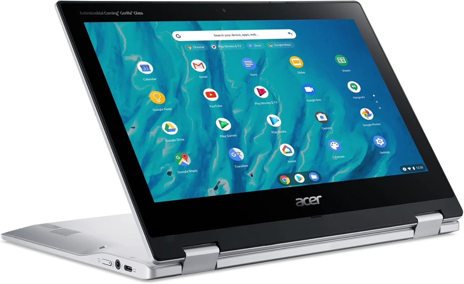 Acer Spin 311 3H 11.6'' 2-in-1 Touchscreen Chromebook (8-Core MediaTek MT8183C, 64GB eMMC, 4GB RAM, Stylus) Flip Convertible Laptop, 15-Hr Battery Life, IST Pen, Webcam, Chrome OS, Pure Silver