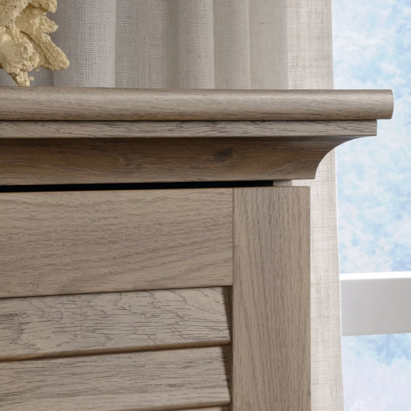 Sauder Harbor View Storage Cabinet, Salt Oak Finish