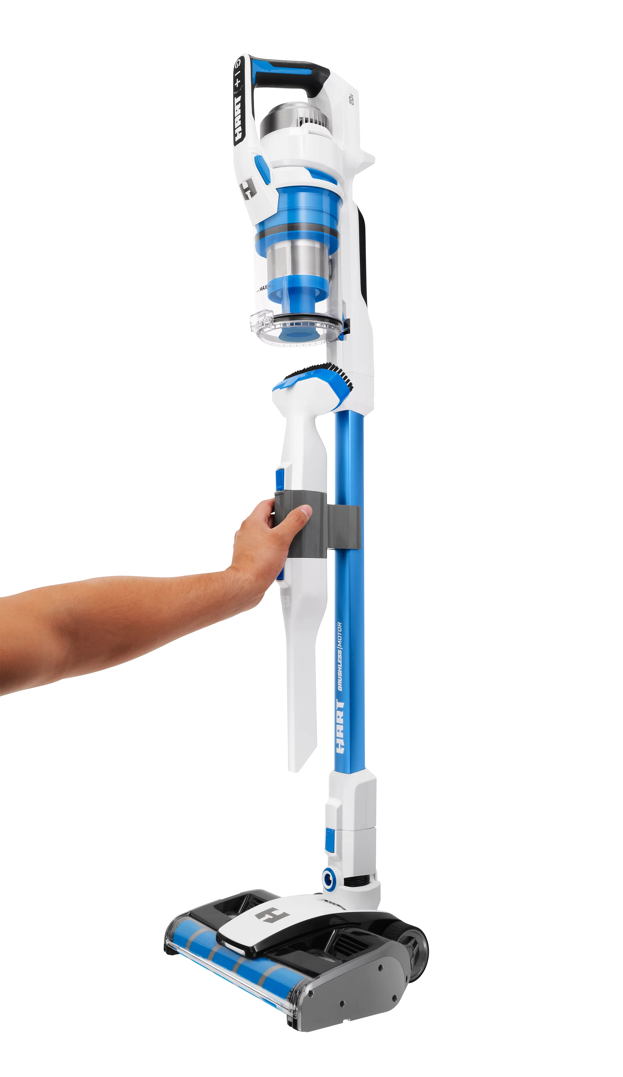 HART 20-Volt Dual Brushroll Stick Vacuum Kit, (1) 4.0 Ah Lithium-Ion Battery