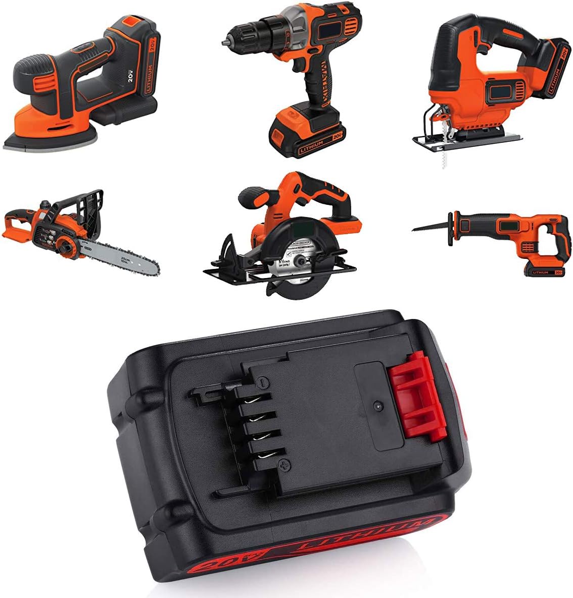 4PACK LB2X4020 LBXR20 5.0Ah 20V Lithium-Ion Max Rechargeable Replacement Battery for Black & Decker LBXR20 LBXR20-OPE LB20 LBX20 LBX4020 LB2X4020-OPE Cordless Power Tools (US Stock)
