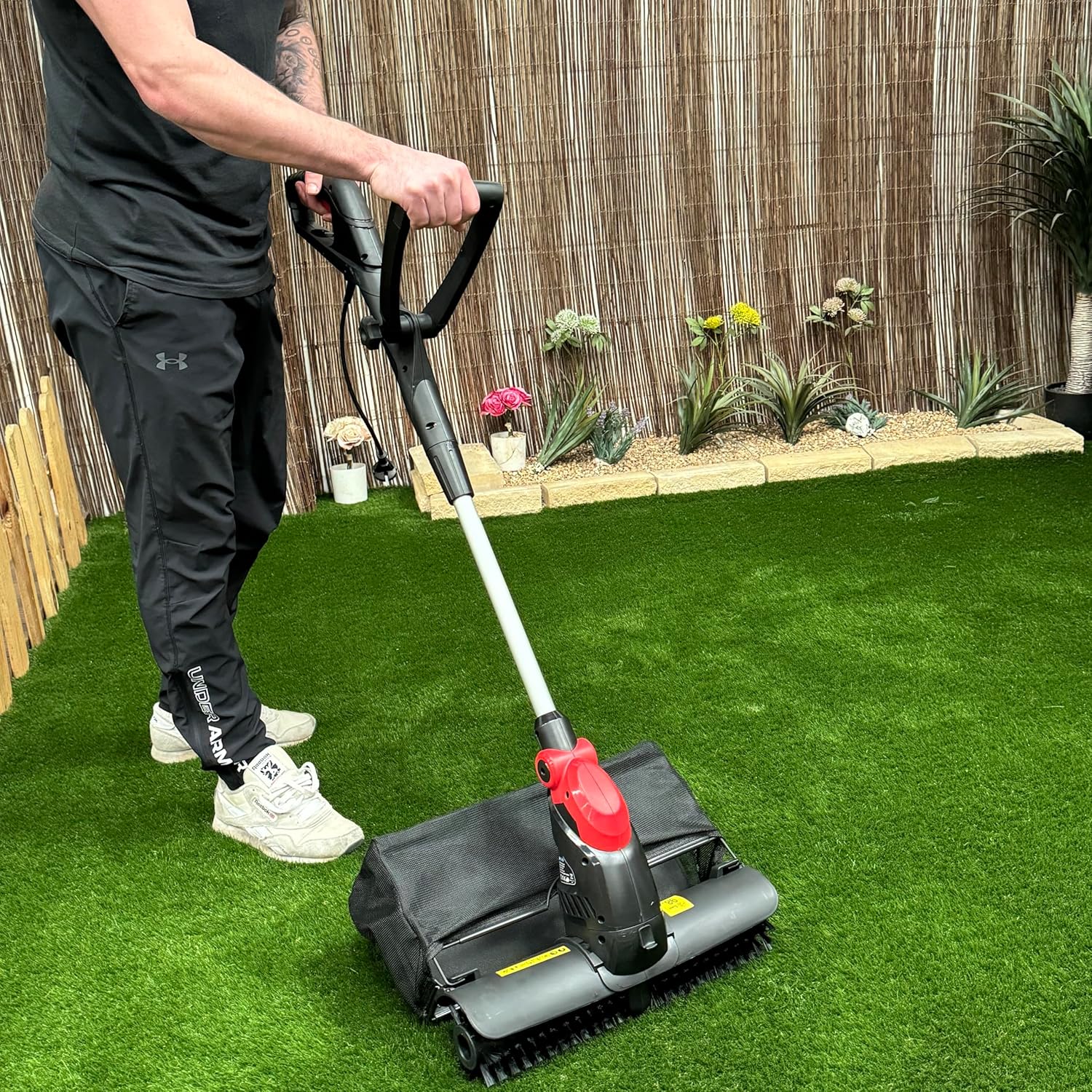 Artificial Grass Sweeper/Yard Electric Power Brush #Brush & Collect