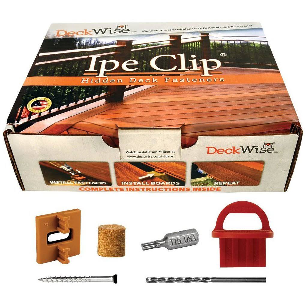 DeckWise Extreme4 IPE Clip Brown BiscuitStyle Hidden Deck Fastener Kit Hardwoods
