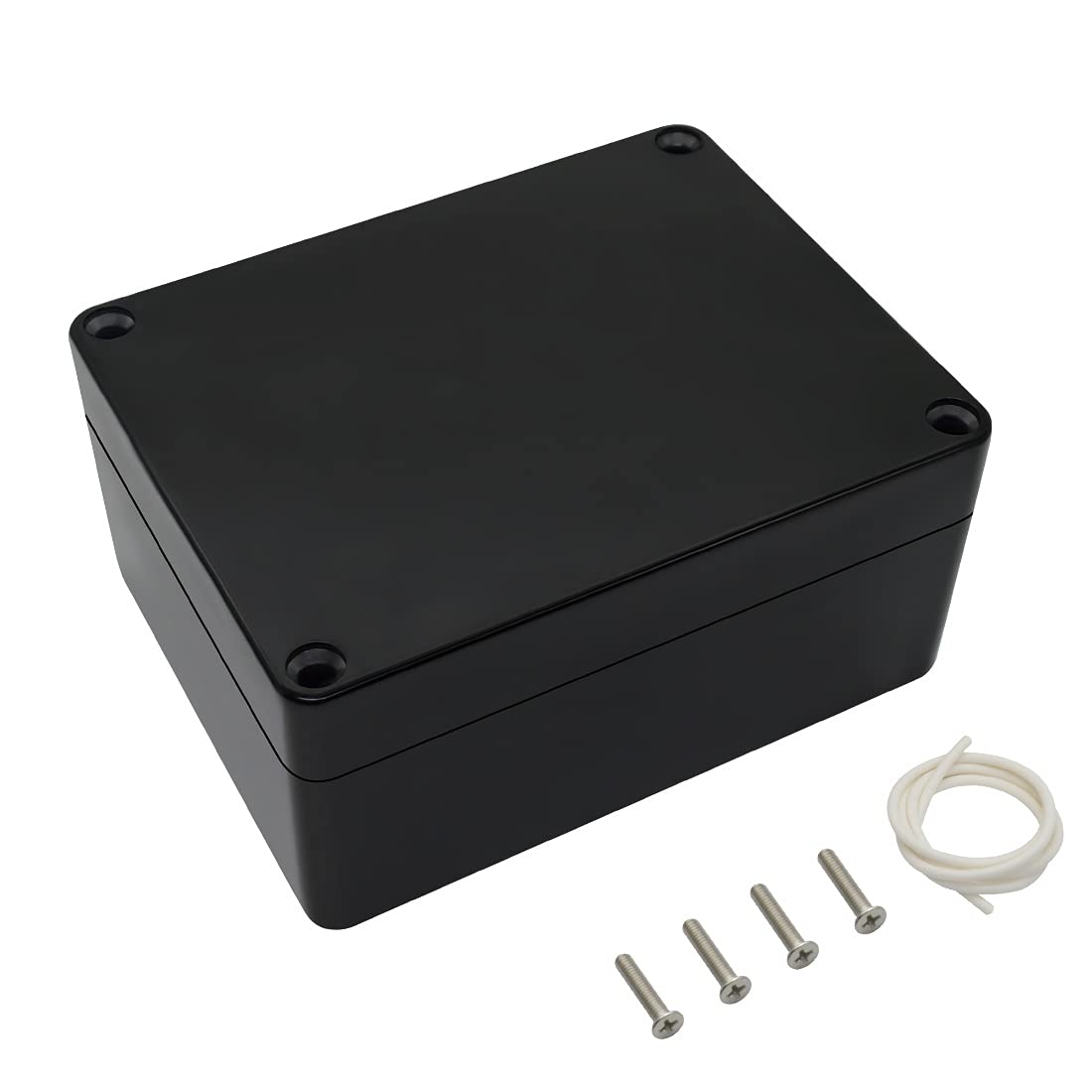 LeMotech ABS Plastic Electrical Project Case Power Junction Box, Project Box Black 10.4" x 7.2" x 3.7" (263 x 182 x 95 mm)(Pack of 1)
