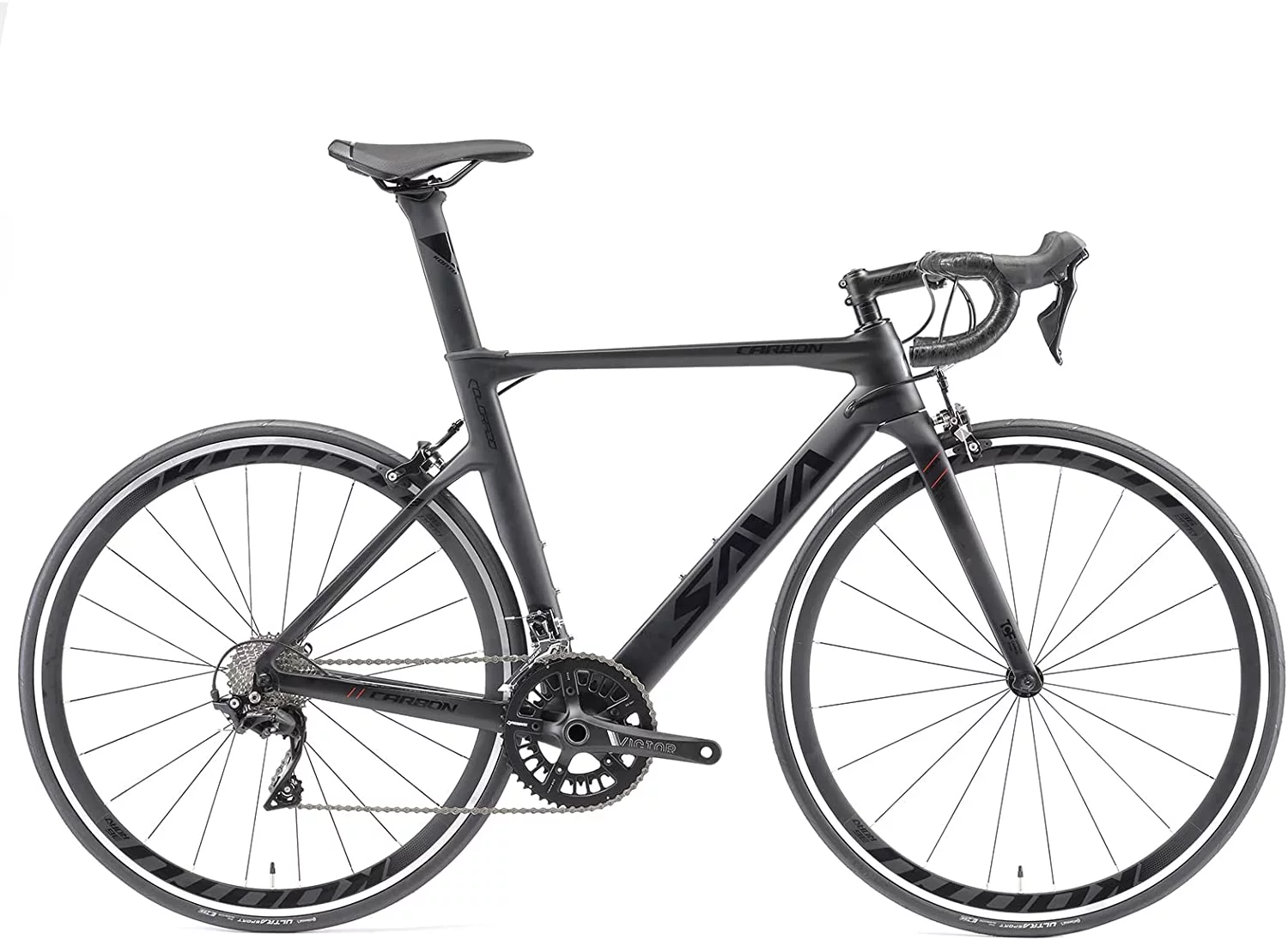 SAVADECK Carbon Road Bike, Windwar5.0 Carbon Fiber Frame 700C Racing Bicycle with Shimano 105 22 Speed Groupset Ultra-Light Bicycle.(Black Gray 47cm)
