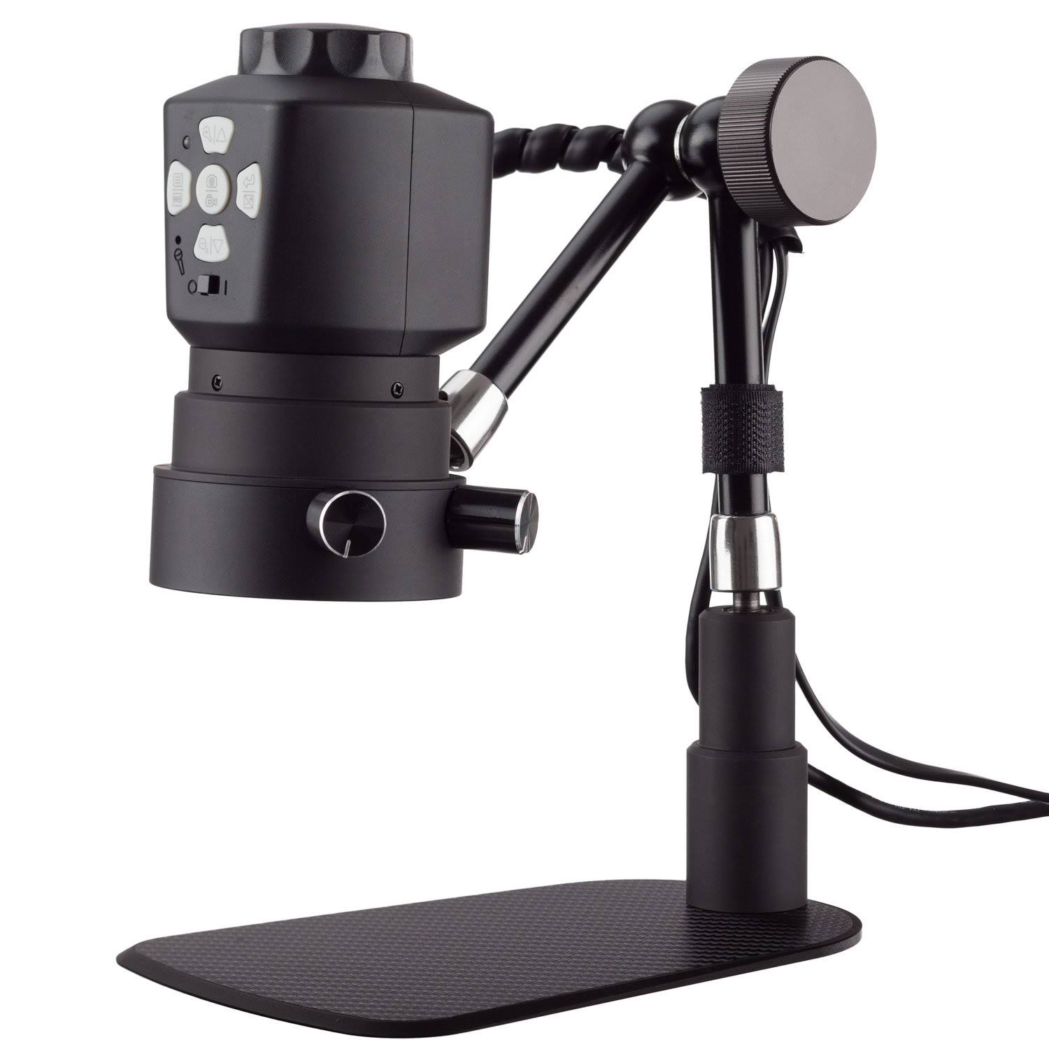 Amscope Tabletop Digital Microscope with Variable Working-Distance and 11in Articulating Arm