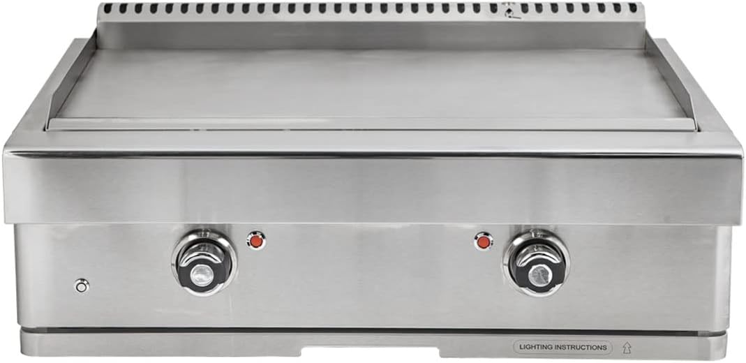 Barbeques Galore Turbo 32-inch 2-Burner Built-In Stainless Steel Teppanyaki BBQ Grill - Natural Gas - TEPANNG